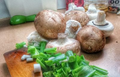 Close-up of vegetables on table