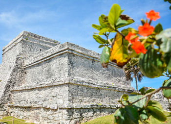 Low angle view of historical building against sky