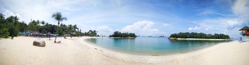 Panoramic view of beach against sky