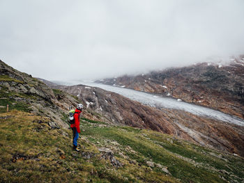 Tourists on mountain