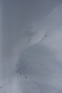 Low angle view of snow covered landscape