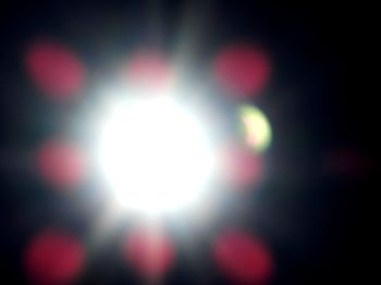 Defocused image of illuminated sun