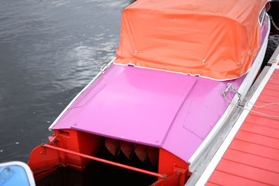 Close-up of boat in water