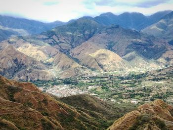 High angle view of valley