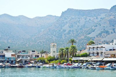 Greek resort and bay somewhere in crete