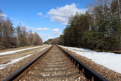 View of railroad tracks against sky