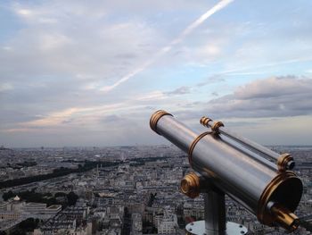 Close-up of cityscape against sky