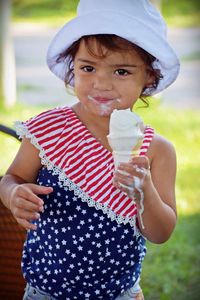 Cute girl eating food