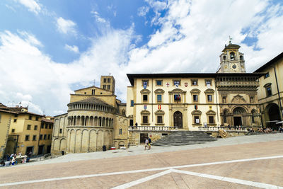 View of historical building against cloudy sky