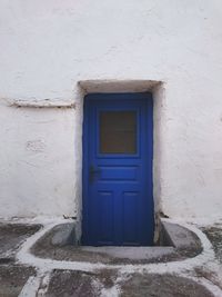 View of closed door