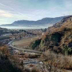 Aerial view of landscape against sky