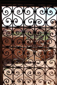 Close-up of metal gate