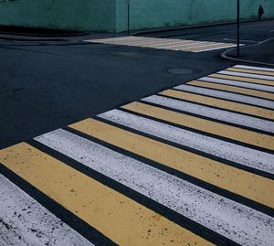 High angle view of street