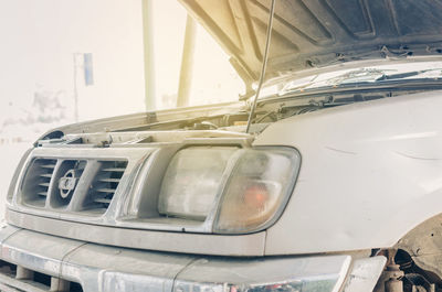 Close-up of car window