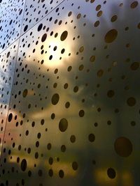 Full frame shot of patterned glass window