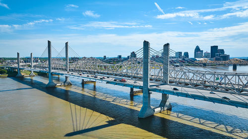 Bridge over river in city