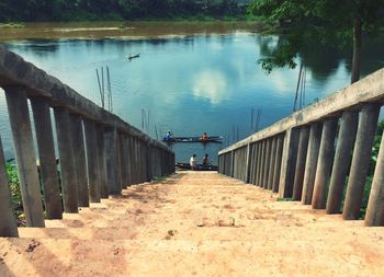 Footbridge over river