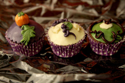 Close-up of food on table