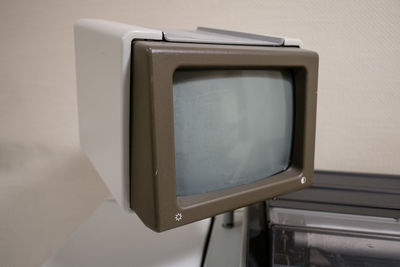 Close-up of laptop on table