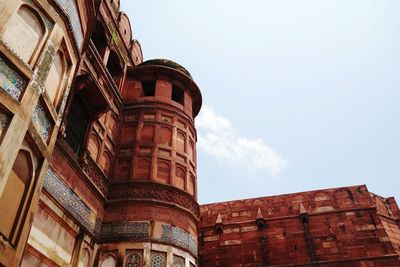 Low angle view of tower against sky