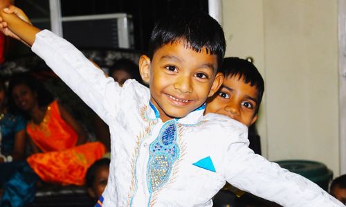 Portrait of smiling boys