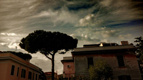 Low angle view of house against sky