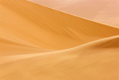 Sand dunes in desert