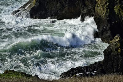 River flowing through rocks