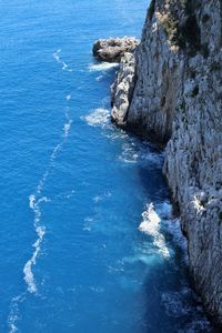 Rock formation on sea shore