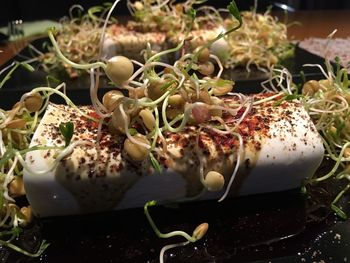 Close-up of vegetables in plate