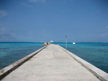 View of pier on sea