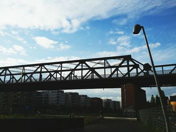 Low angle view of bridge against sky