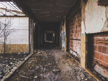 Interior of abandoned building