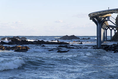 Scenic view of sea against sky