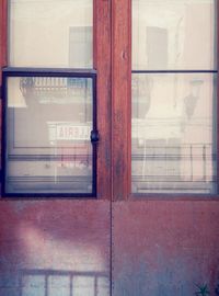 Full frame shot of window of old building