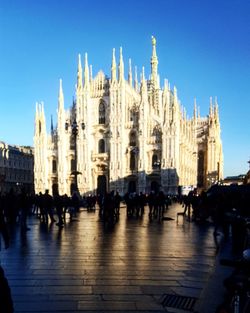 View of cathedral against clear blue sky