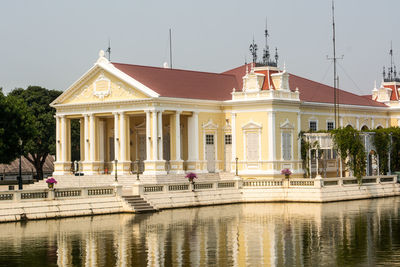 Reflection of building in lake