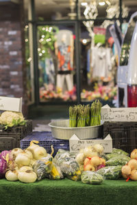 Close-up of vegetables for sale in market