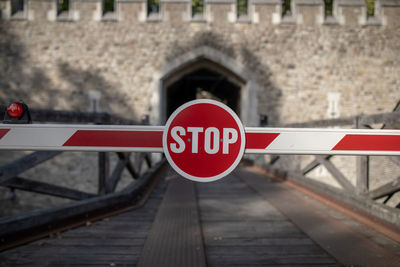 Close-up of road sign