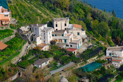 Tourist with landscape view at amalfi coast famous landmark at italy.