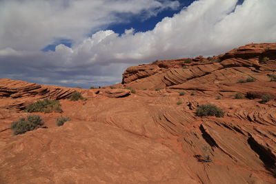 Scenic view of desert against sky