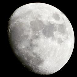 Close-up of moon over black background