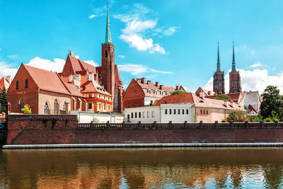 View of buildings at waterfront