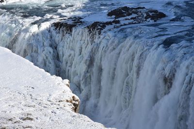 Scenic view of waterfall