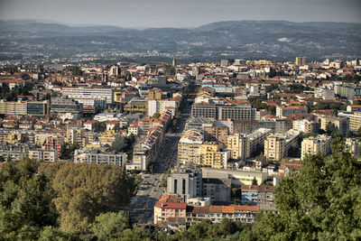 High angle view of cityscape