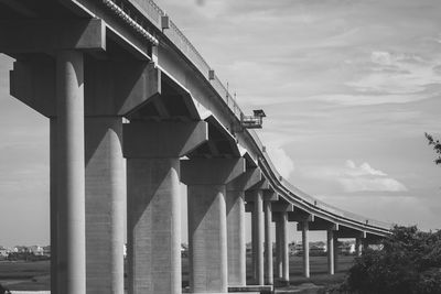 Low angle view of bridge against sky