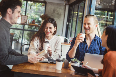 Group of people at restaurant