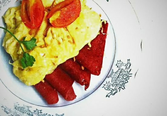 food and drink, food, freshness, ready-to-eat, plate, indoors, still life, red, strawberry, indulgence, healthy eating, sweet food, fruit, close-up, slice, high angle view, dessert, serving size, temptation