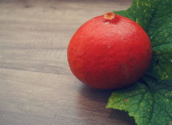 Close-up of apple on table