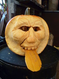 Close-up of pumpkin with pumpkins